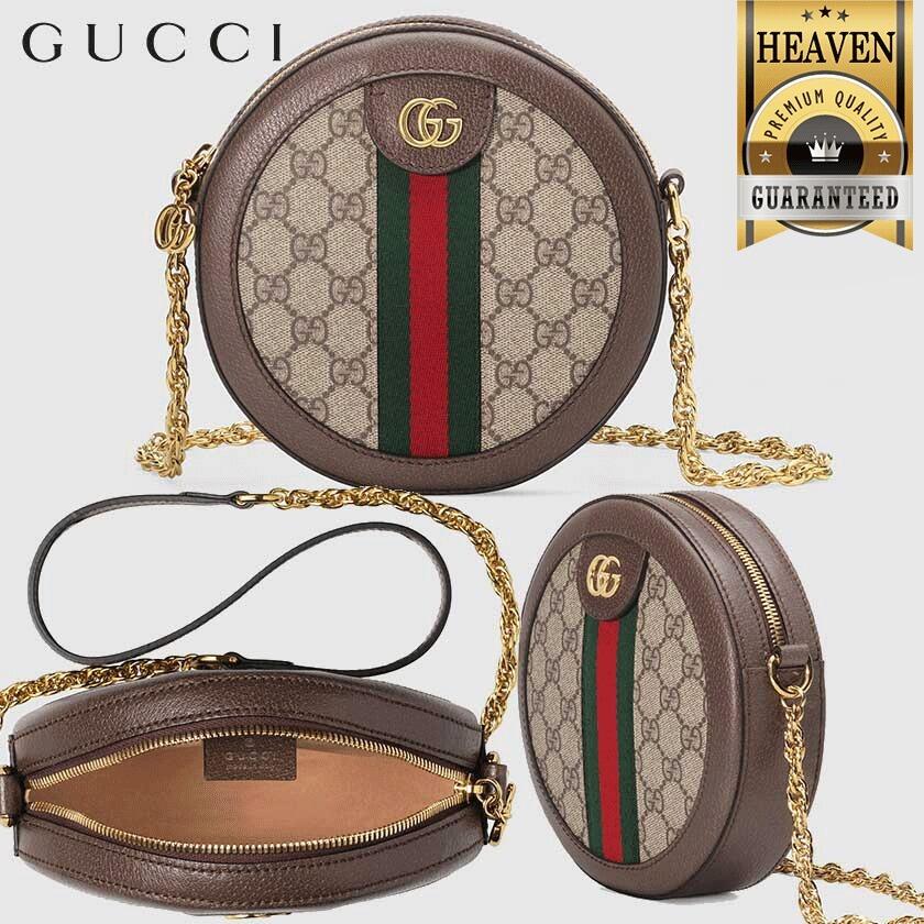 累積売上総額第１位【GUCCI★20春夏】OPHIDIA MINI GG ROUND BAG